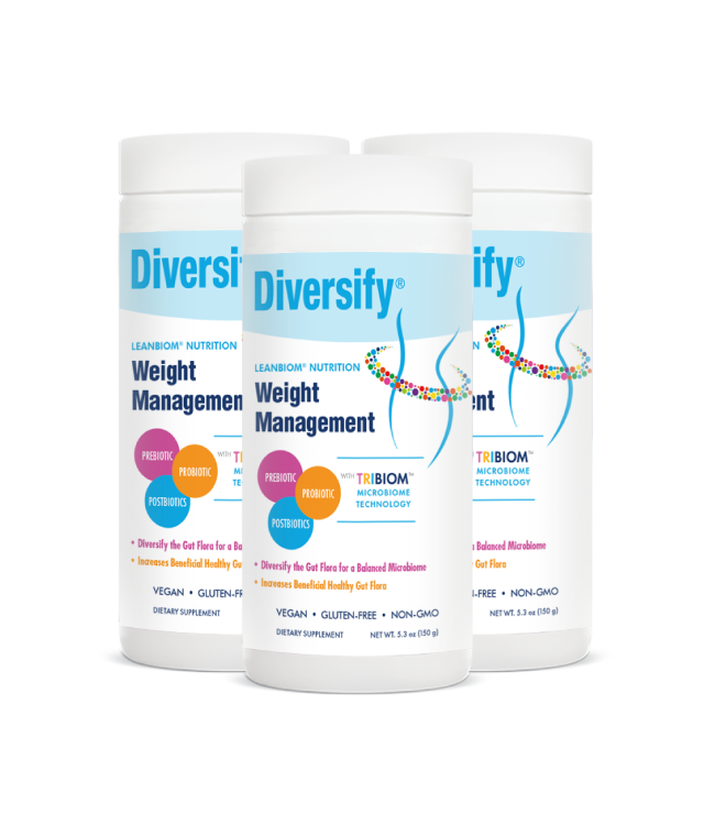 Diversify LeanBiom Weight Management Formula (3 Bottles - 3 Month Supply)